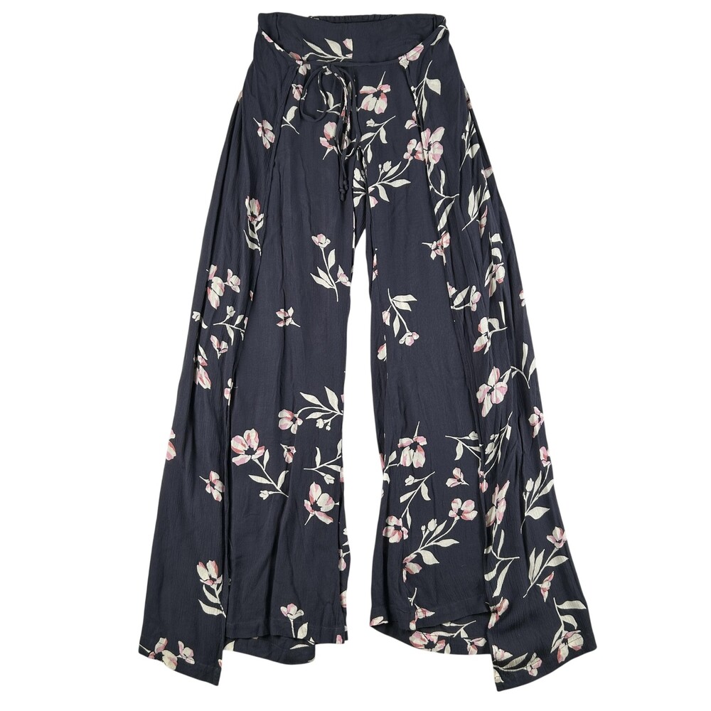 Billabong Pants Womens XS Floral Adventure Slit Harem Tie Waist Beach Boho
